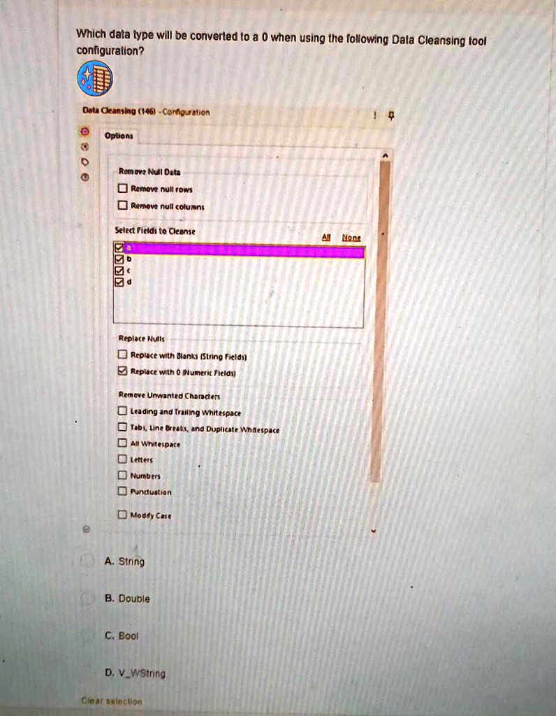 Texts Which data type will be converted to a 0 when using the