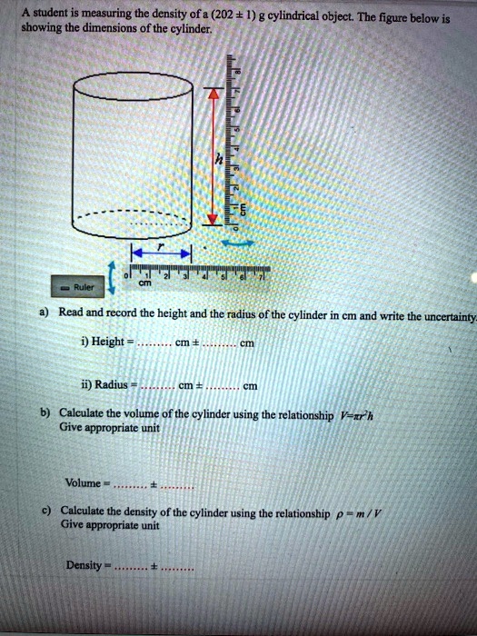 How To Calculate The Density Of A Cylinder at Janice Hogan blog
