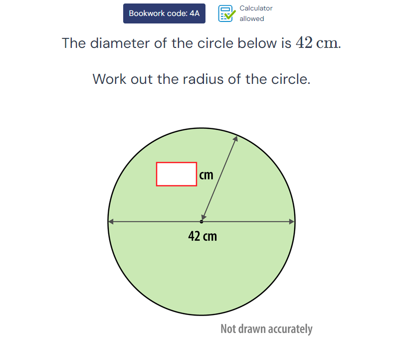 SOLVED Bookwork code 4A Calculator allowed The diameter of the circle