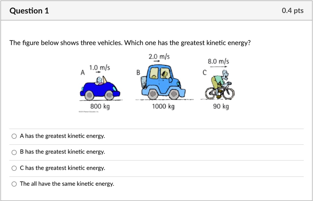 SOLVED Question 1 0.4 pts The figure below shows three vehicles Which