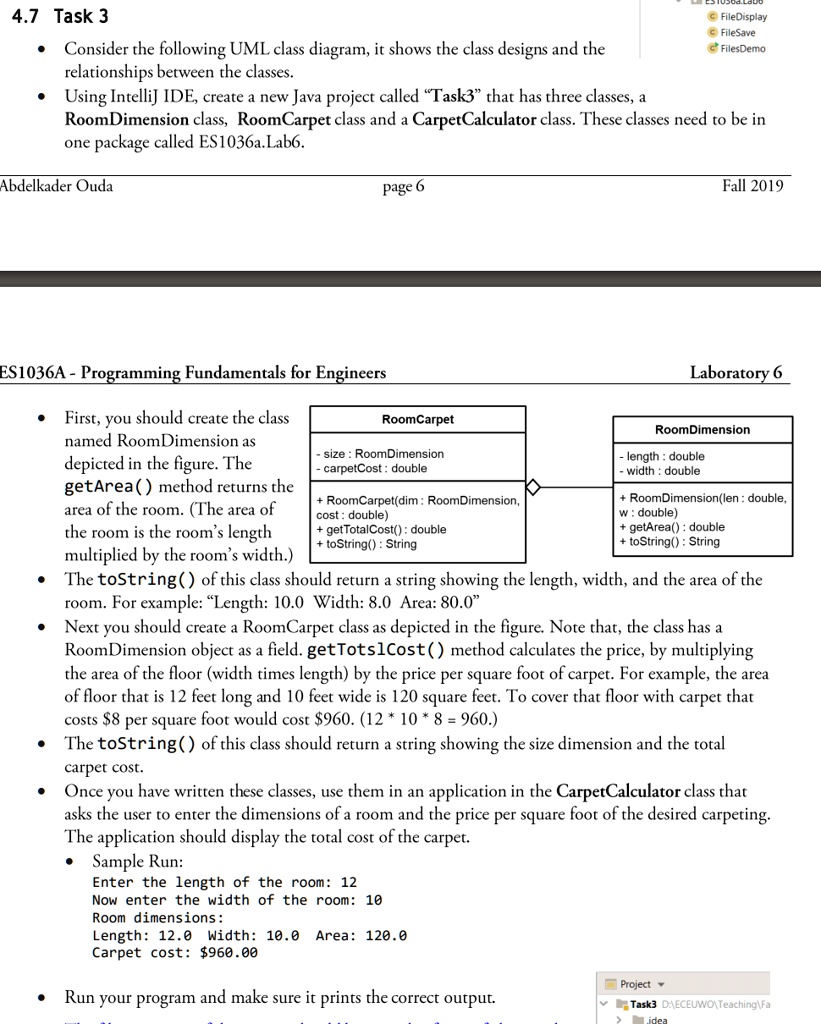 SOLVED Java Programming Task Classes and Objects 4.7 Task 3