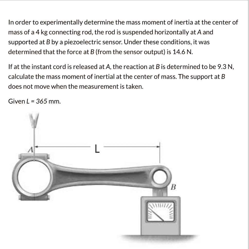 SOLVEDIn order to experimentally determine the mass moment of inertia