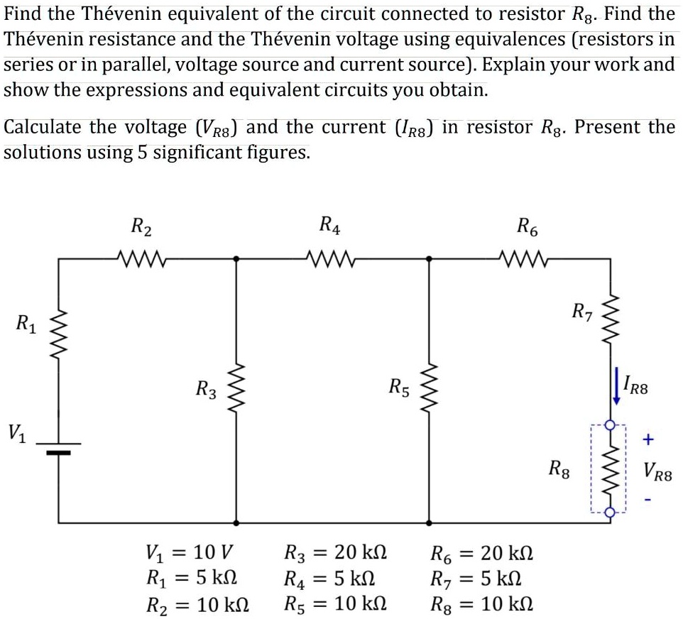 SOLVED Find the Thevenin equivalent of the circuit connected to