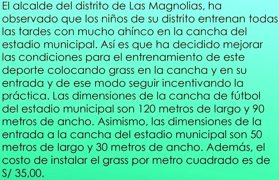 SOLVED ¿Cuales son las dimensiones de la cancha de fútbol ? o como la