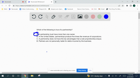 Solved: Which Sentences Describe Characteristics Of A Sole Proprietorship? -The Owners Are Called Partners. -The Owner Accepts Full Financial Liability. -The Business Is Treated As A Separate Tax Entity. -All Profits Go