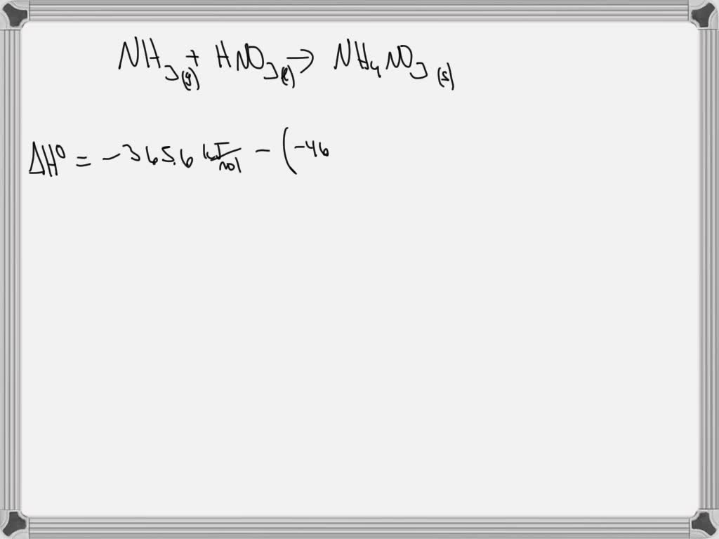 SOLVED: Draw enthalpy diagram for the following reaction.