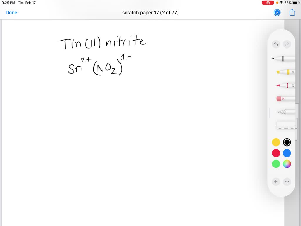 SOLVED Tin(II) nitrite Express your answer as a chemical formula.