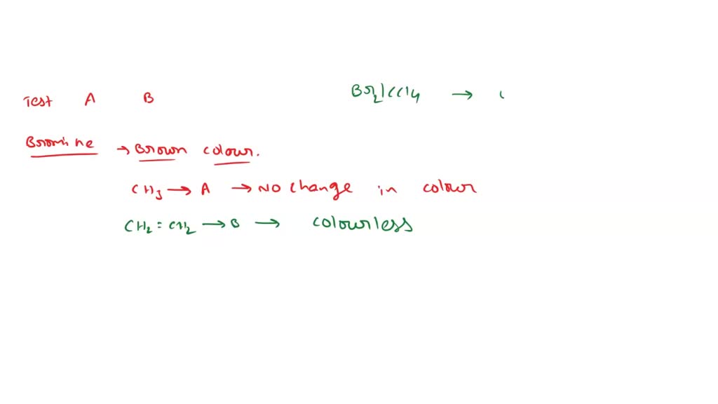 SOLVED Test tubes ‘A’ and ‘B’ initially have a brown colour solution