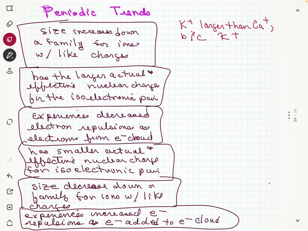 SOLVED K+ is larger than Ca2+, which is best explained because K+