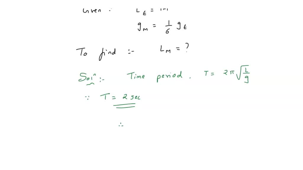 SOLVED the length of a seconds pendulum on the surface of earth is