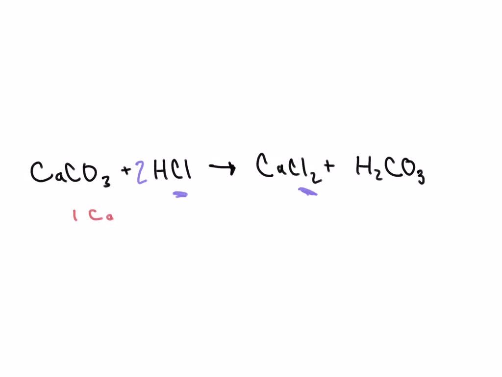 SOLVED A reaction occurs between potassium carbonate and hydrochloric acid producing potassium