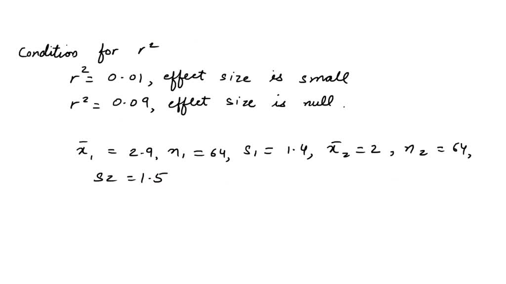SOLVED "Attempts Effect size for independentmcasures test Cohen'and