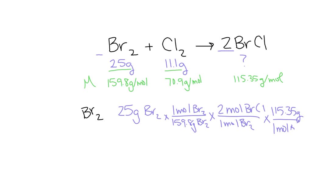 SOLVED Under certain conditions, the substances bromine and chlorine