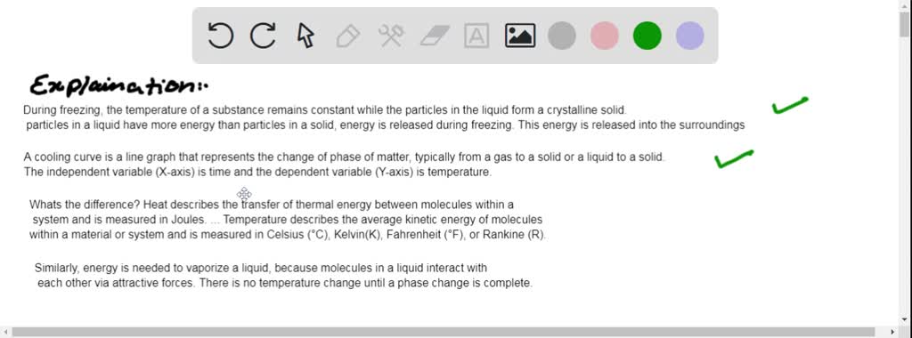 Solved: Select True Or False From The Pull Down Menus For The Following Statements. True False The Amount Of Heat Absorbed During Melting Is Greater Than The Heat Released During Freezing. True