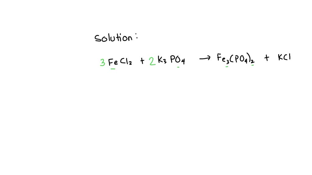 SOLVED A student tries to balance a reaction in which iron(II