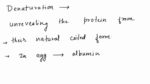 Solved: Egg Whites Are Primarily Composed Of The Protein Albumin. One Familiar Example Of The Denaturing Of Proteins Is The Difference Between The Albumin Structure In A Raw Egg Versus A Cooked