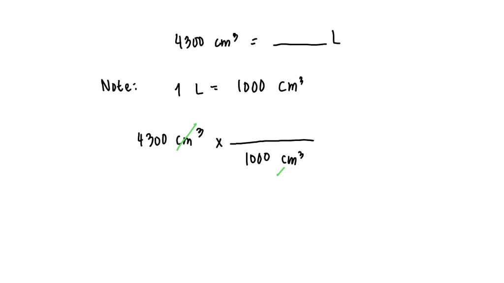 SOLVED A balloon has a volume of 4300 cm3 . What is the volume in