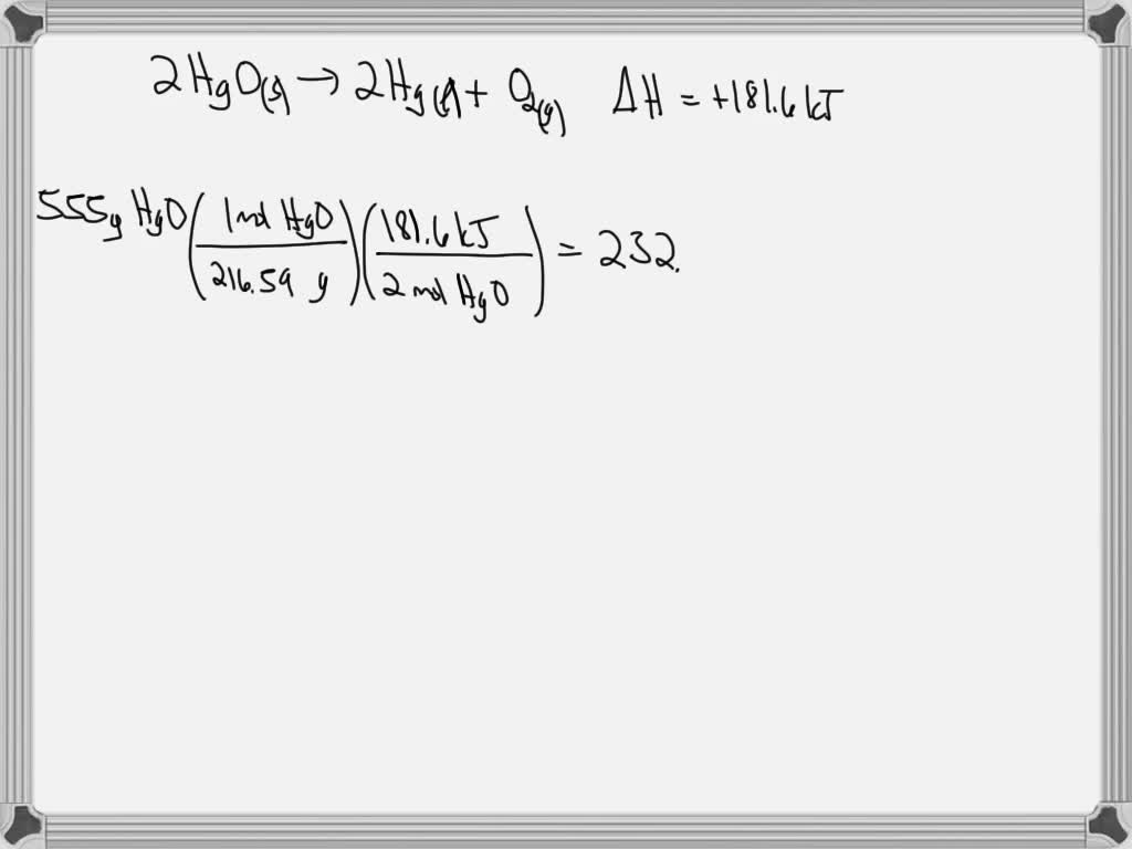SOLVED A mercury mirror forms inside a test tube by the thermal of mercury (II