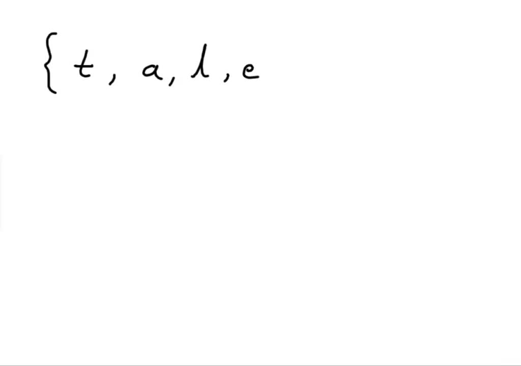 SOLVED The set of letters appearing in the word tattletale. enter your