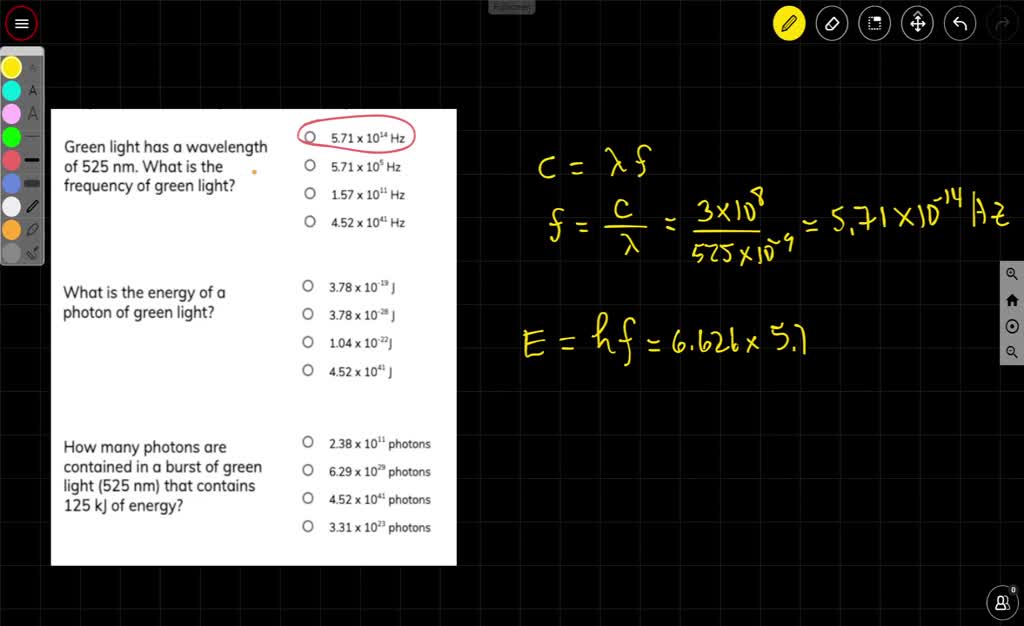 Solved: H) Calculate The Energy Of The Green Light Emitted Per Photon, By Mereury Amp With Frequency Of 5.449 10"4 Hz. 2) Calculate The Frequency Of The Green Light Emitted By Hydrogen