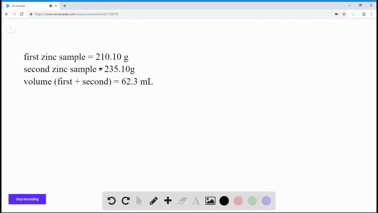 SOLVEDIf you have a sample of zinc and a sample of copper, and both