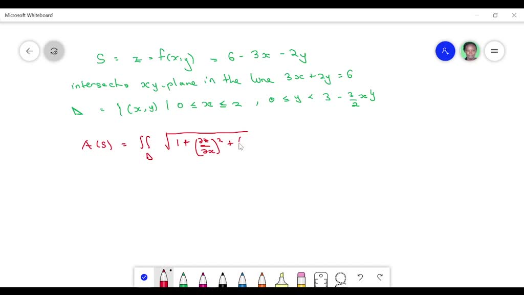 SOLVED'Find the surface area 0f the part c of the plane â‚¬ + Sy + 52 = 25 that lies in the