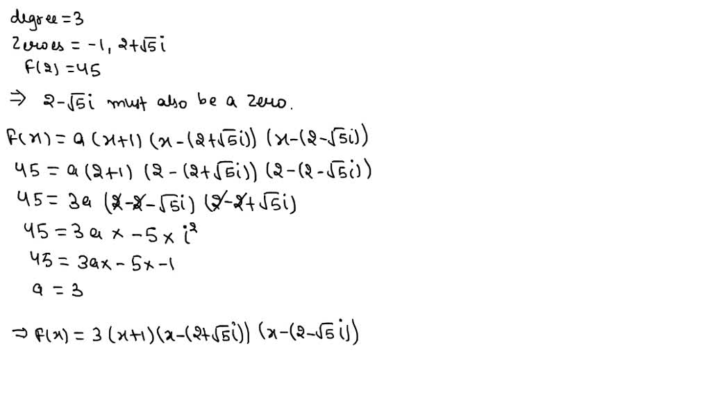 A polynomial function f with real coefficients ha…