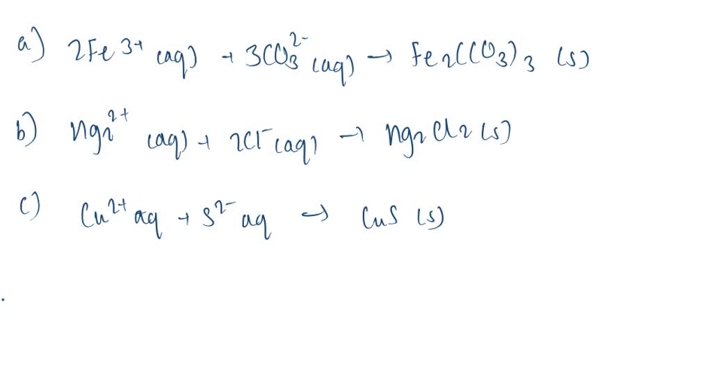 SOLVED3 pts) Write the complete ionic equation to show the reaction of