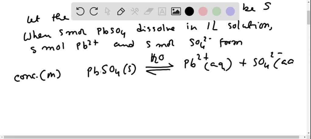 Solved:lead(Ii) Sulfate Is Often Used As A Test For Lead(Ii) Ion In Qualitative Analysis. Using The Solubility Product Constant (Table 17.1), Calculate The Molar Solubility Of Lead(Ii) Sulfate In Water.