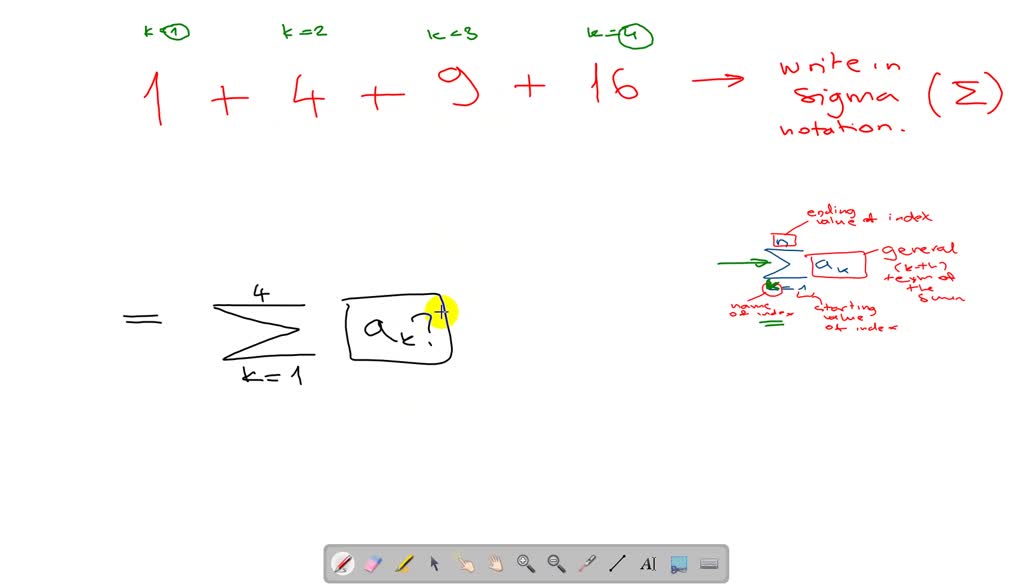 SOLVEDIn sigma notation. The form of your answer…