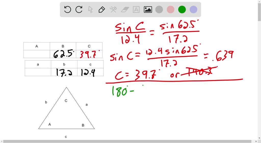 SOLVEDSolve the triangle. The Law of Cosines may…