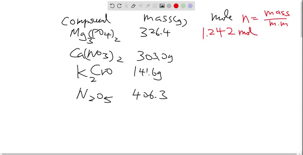 SOLVEDCalculate the number of moles for each com…