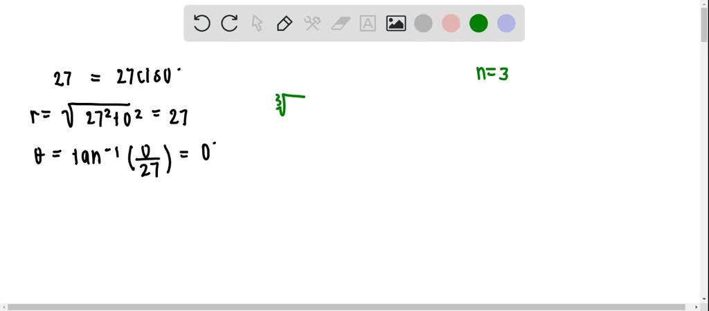 SOLVED(A) find all cube roots of each complex nu…