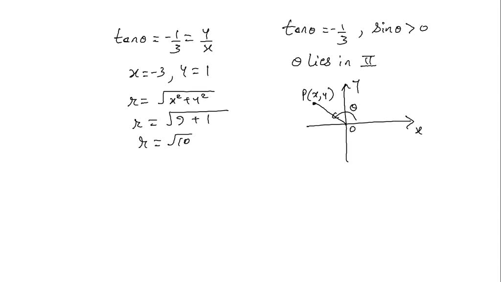 Find the remaining trigonometric ratios of \theta…