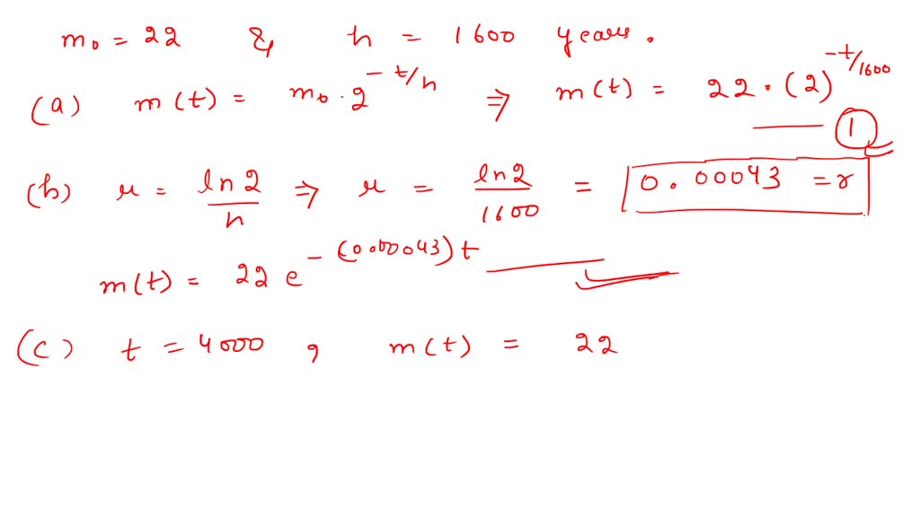 SOLVEDUse the radioactive decay model. The half…