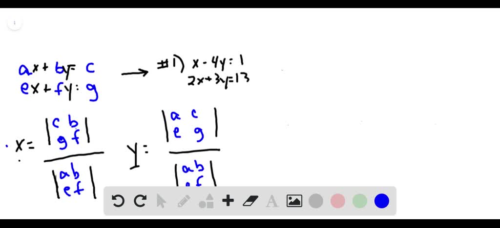 Use Cramer's rule to solve each system of equatio…