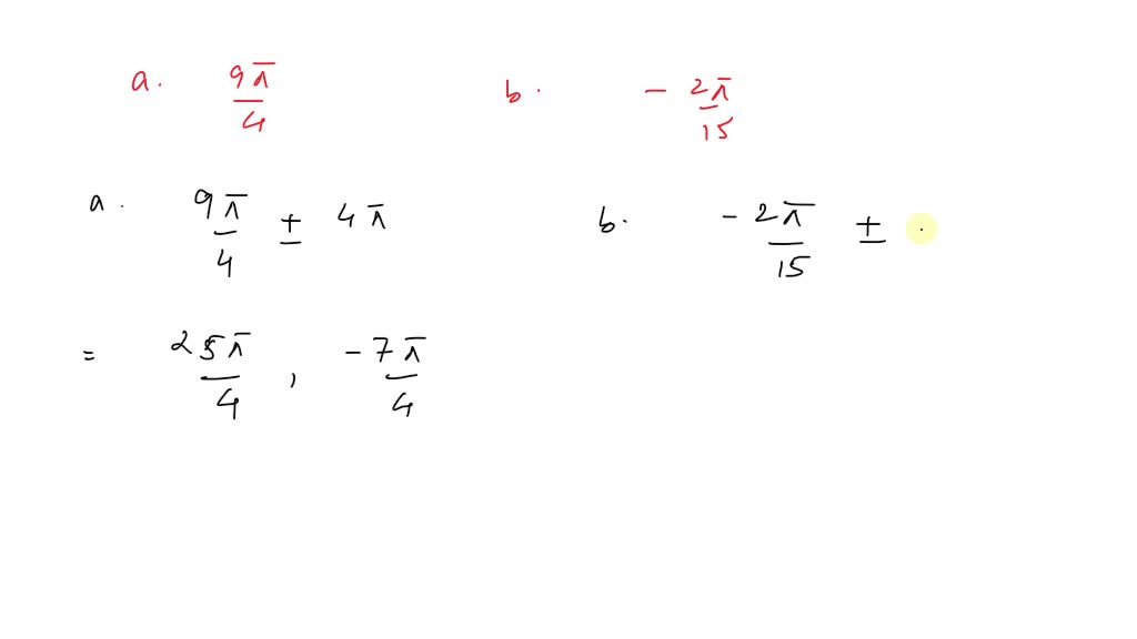 For each point, sketch two coterminal angles in s…