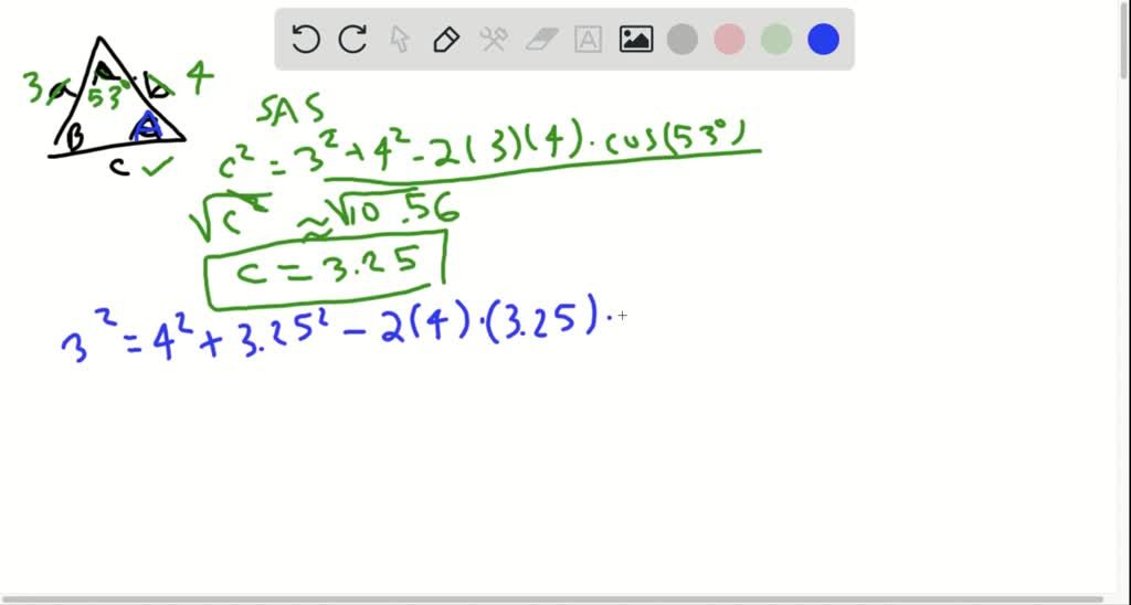 SOLVEDSolving a Triangle Solve triangle ABC. a=3…