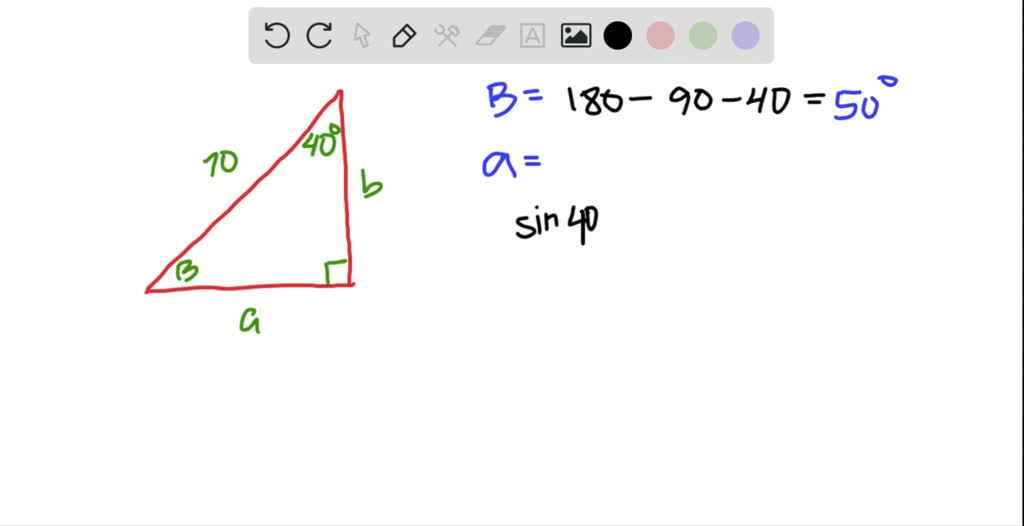 SOLVEDUse the right triangle shown below. Then,