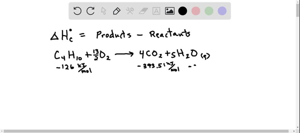 SOLVEDCalculate the enthalpy of combustion of bu…
