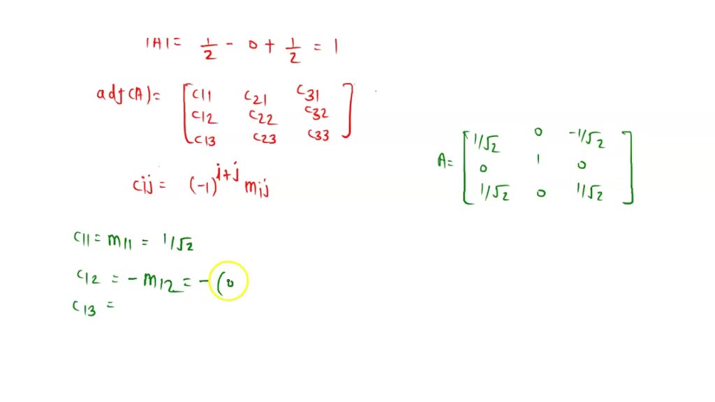 SOLVEDDetermine whether the matrix is orthogonal. An invertible square matrix A is orthogonal
