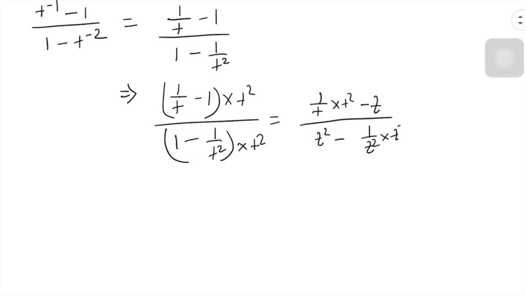 Simplify each complex fraction. Assume no divisio…