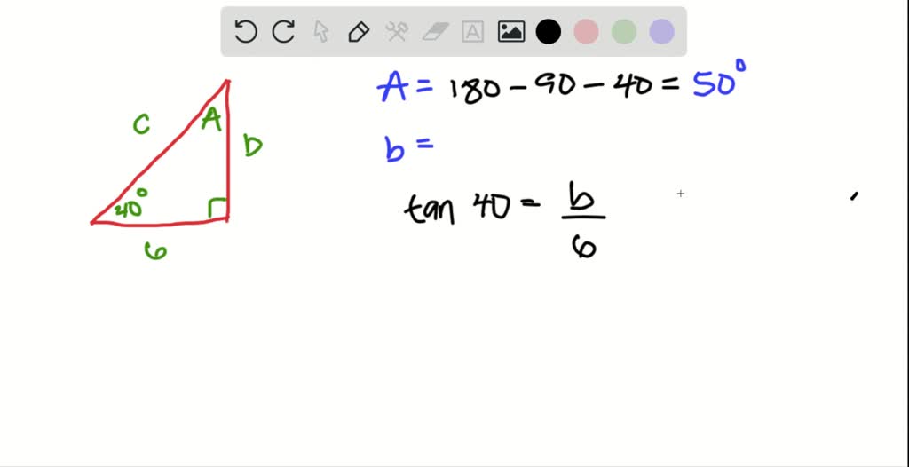 SOLVEDUse the right triangle shown below. Then,