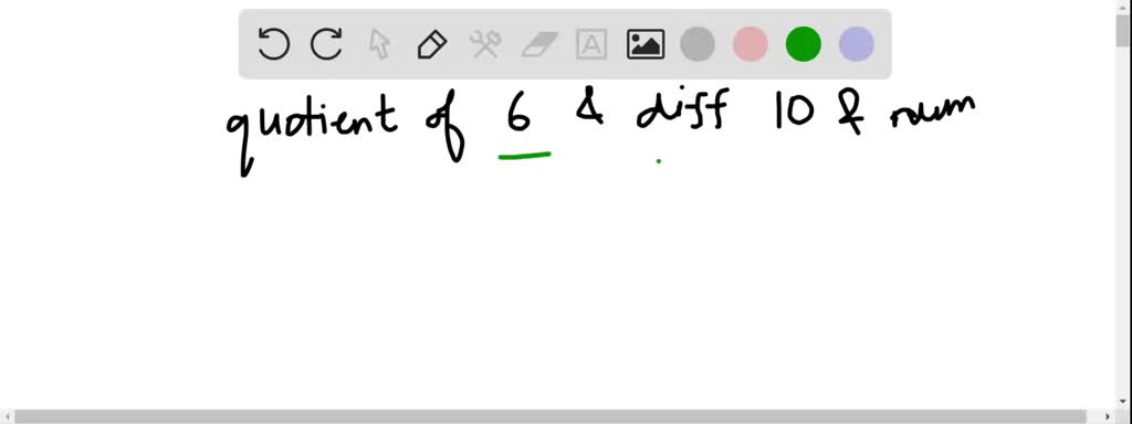 Solved: Write An Expression To Represent: The Sum Of Ten And The Quotient Of A Number X And 6?