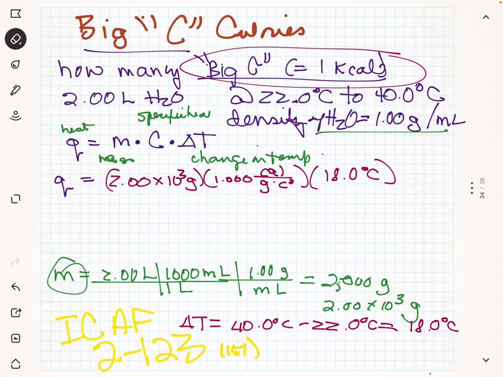 SOLVEDHow many "big C" Calories does it take to raise the temperature