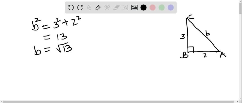 SOLVEDSolve each triangle. a=3, \quad c=2, \quad…
