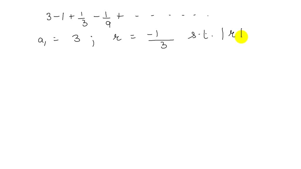 SOLVEDFind the sum of each infinite geometric se…