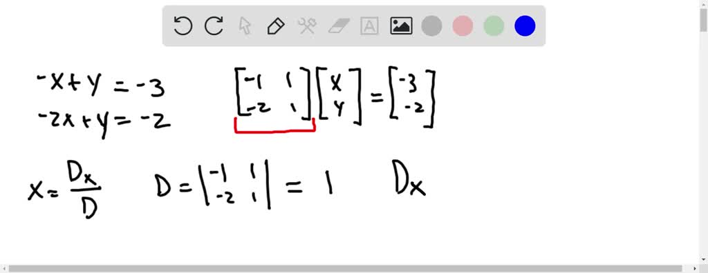 Use matrices to solve the system. \left\{\begin{a…