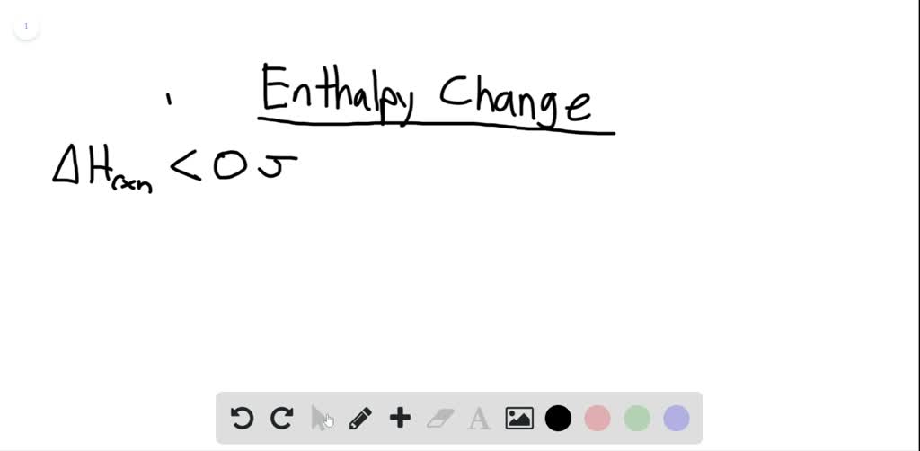 The enthalpy change for a reaction, \Delta H , is…