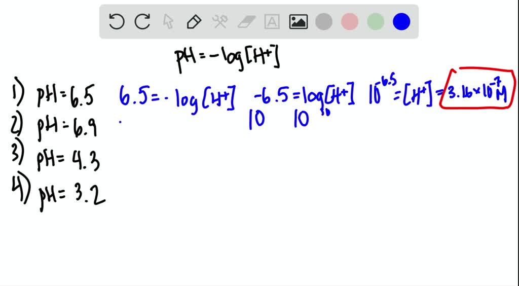 SOLVEDCalculate the hydrogen ion concentration,